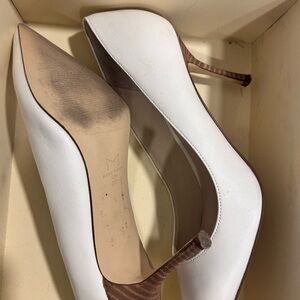 White leather Marc Fisher Ml Carter 8.5M shoes